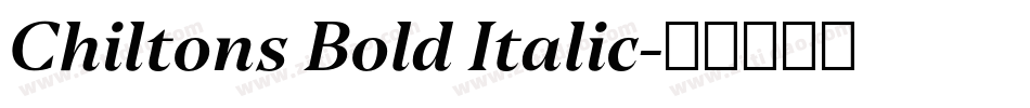 Chiltons Bold Italic字体转换